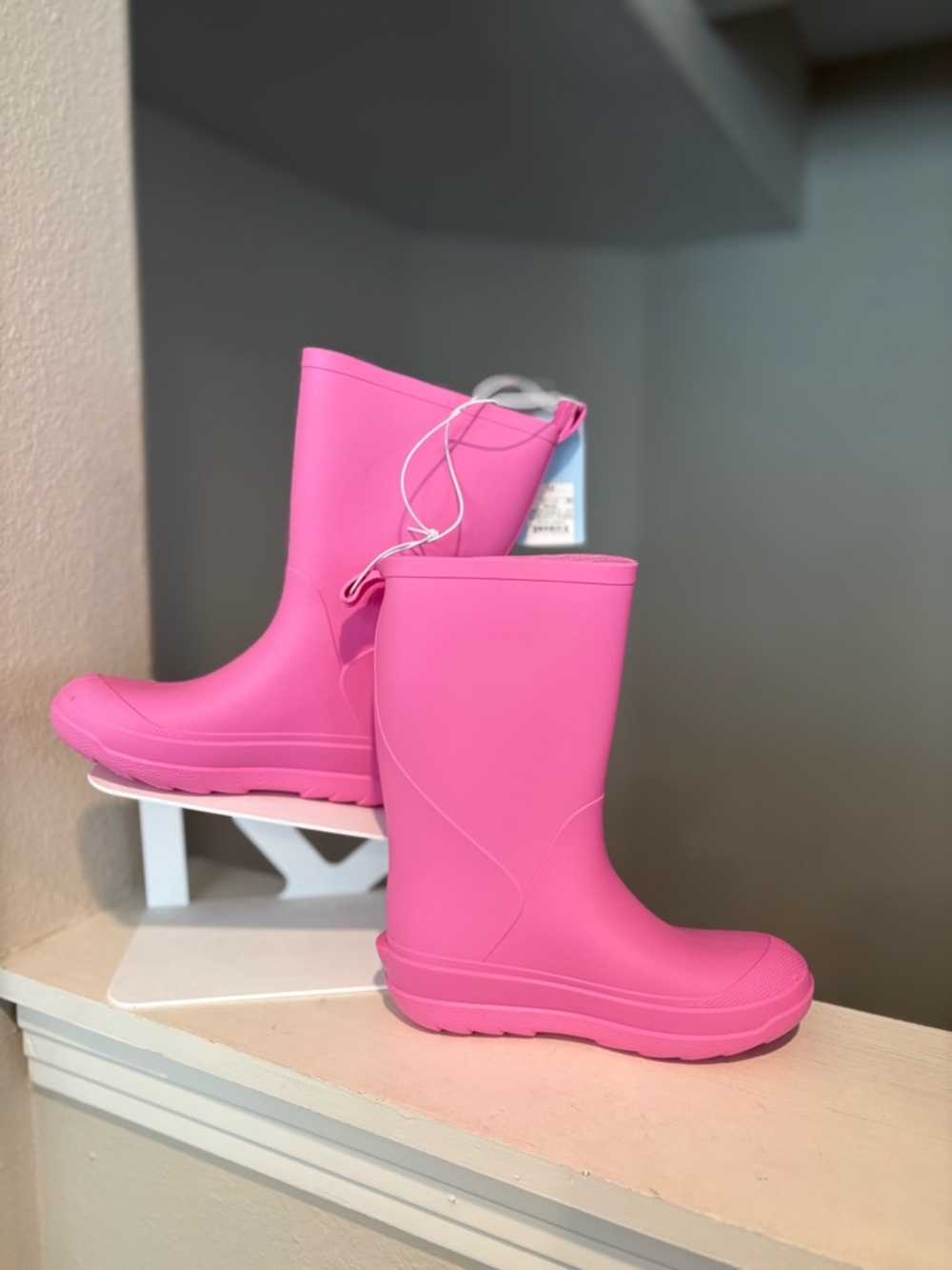 Cat and Jacks Andy Kids Pink Rubber Rain Snow Mud Boots Toddler Size 13 - Picture 2 of 6